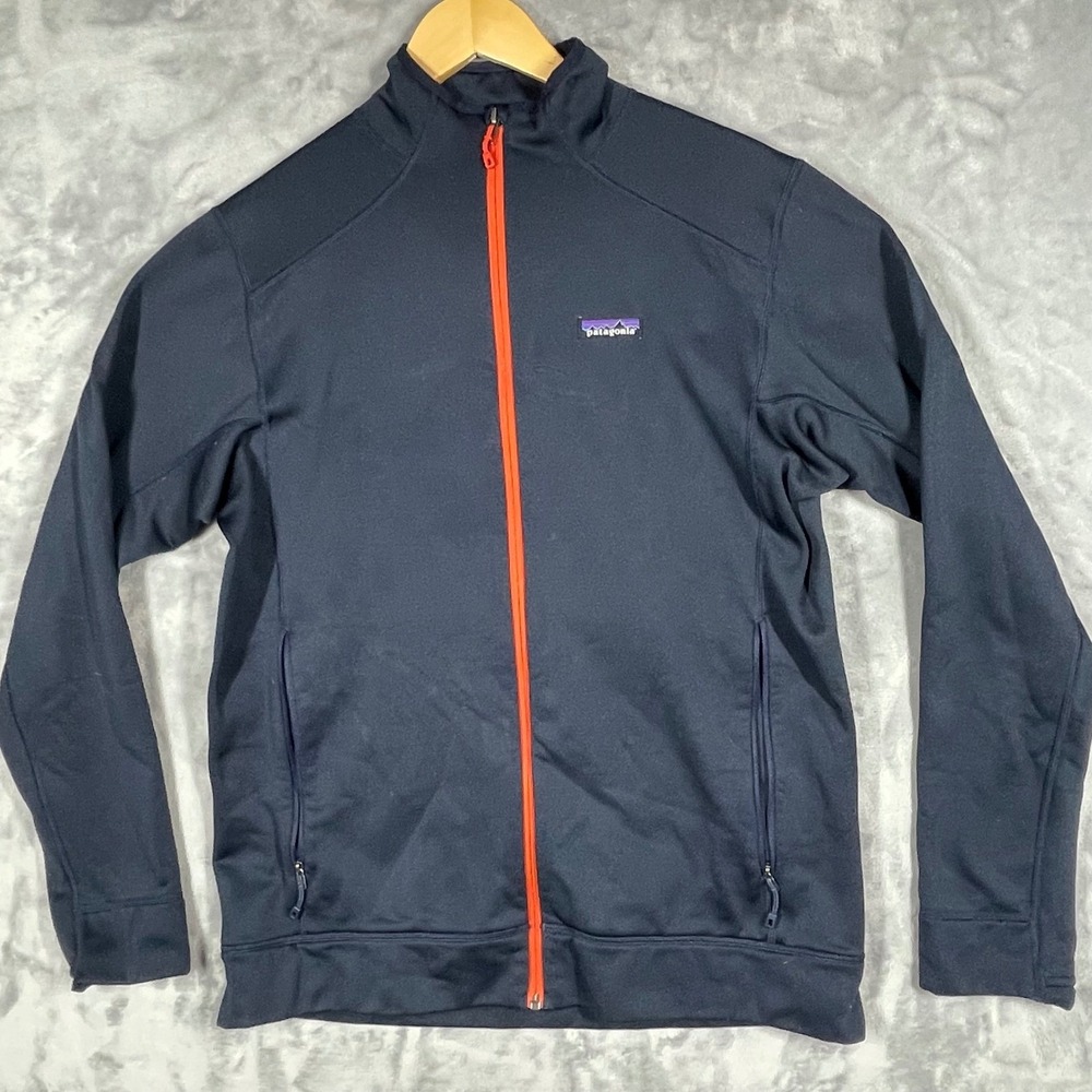 Patagonia Adze Hybrid Jacket Mens Medium Navy Blue Polartec Full Zip 23810 FA17